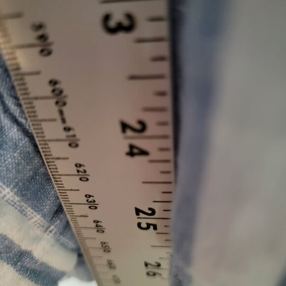 Catherines Womens Casual Pants Elastic Waist Plus Size 3X Blue White Linen Blend - Picture 4 of 12